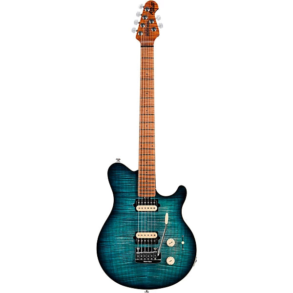 Music Man Axis Super Sport Yucatan Blue Flame – Woodsy's Music Music Man Axis Super Sport Yucatan Blue Flame – Woodsy's Music