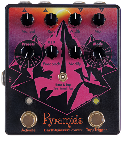 EarthQuaker Devices Solar Eclipse Pyramids Stereo Flanger Effect Pedal