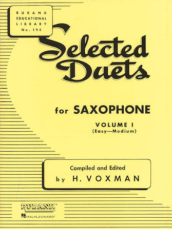 Selected Duets for Saxophone Volume 1 - Easy to Medium