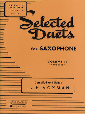 Selected Duets for Saxophone Volume 2 - Advanced