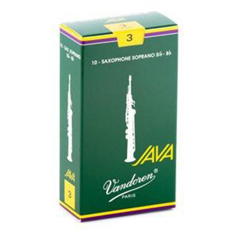 Vandoren Java Green Unfiled Soprano Saxophone Reeds