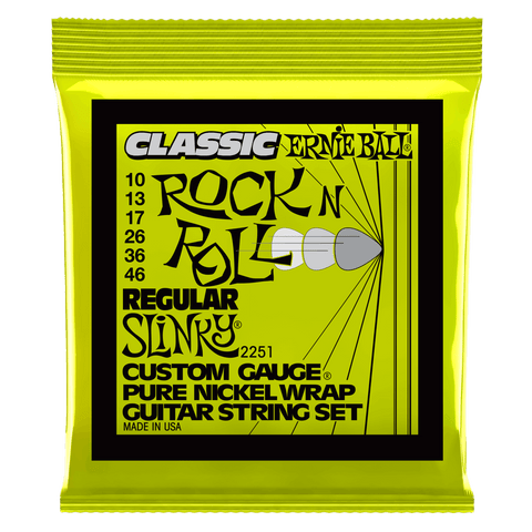 Ernie Ball Classic Rock n Roll Regular Slinky Nickel Wrapped Electric Guitar Strings