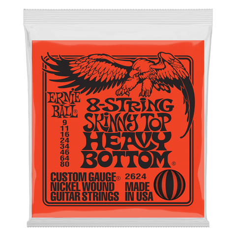 Ernie Ball 8 String Skinny Top Heavy Bottom Nickel Wound Electric Guitar Strings