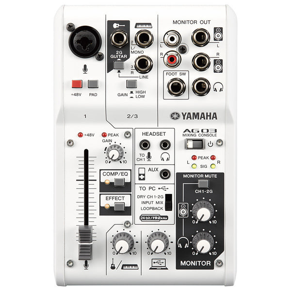 Yamaha AG03 USBミキサー Yamaha AG03 3-Channel Mixer/USB Audio Interface – Woodsy's Music