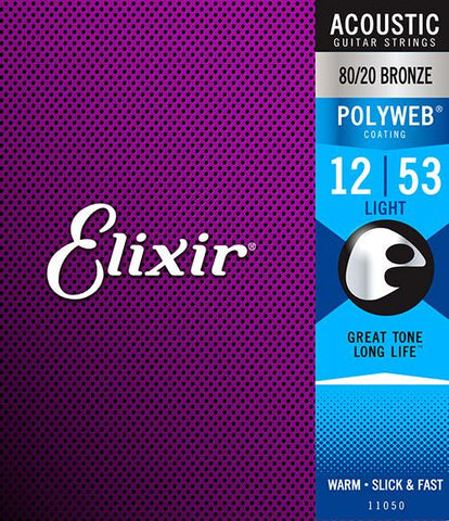 Elixir 80/20 Bronze Polyweb Coated Acoustic Guitar Strings