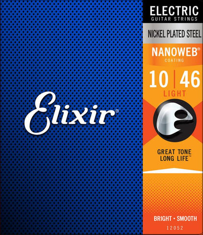 Elixir Nickel Plated Steel Nanoweb Coated Electric Guitar Strings