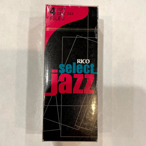 New Old Stock Rico Select Jazz Filed 4 Soft Baritone Saxophone Reeds