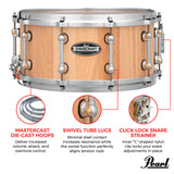 Pearl StaveCraft Thai Oak with Makha DadoLoc 14"x5" Snare Drum