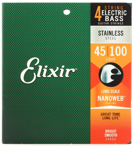 Elixir Nanoweb Stainless Steel Light Bass Strings