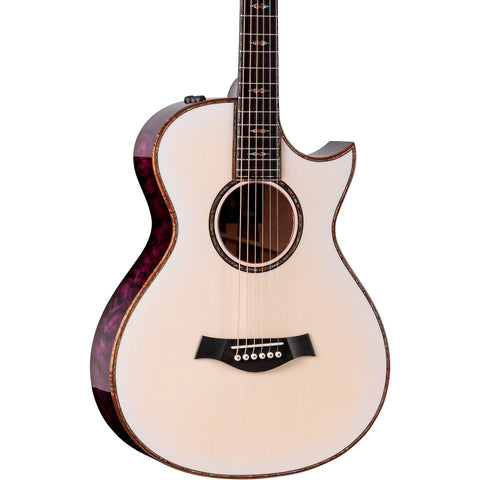 Taylor 2026 Catch Custom #6 C12ce Acoustic-electric Guitar - Shaded Trans White Top/Lilac Wine Body