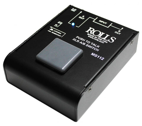 Rolls MS112 Push to Talk XLR A-B Switch