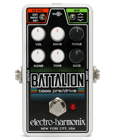 Electro-Harmonix Nano Battalion Bass Preamp & Overdrive Effect Pedal