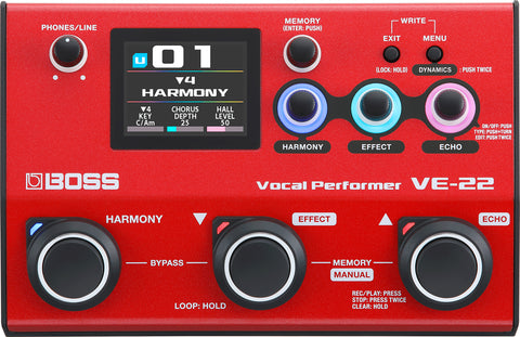 Boss VE-22 Vocal Performer - Looper and Effects Processor