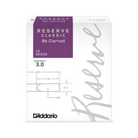 D'Addario Reserve Classic Bb Clarinet Reeds