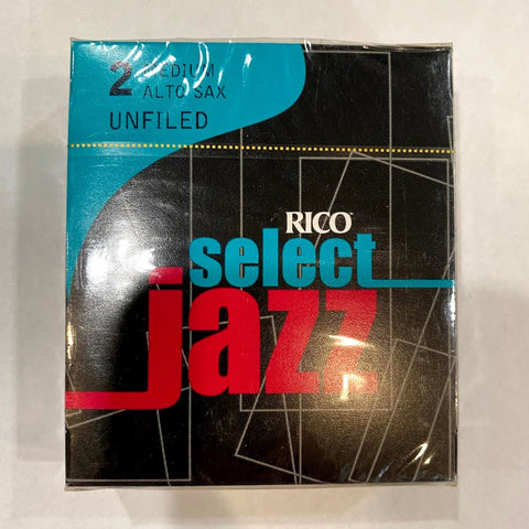 New Old Stock Rico Select Jazz Unfiled 2 Medium Alto Saxophone Reeds