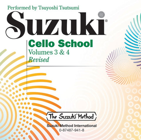 Suzuki Cello School, Volumes 3 & 4 - CD Performed by Tsuyoshi Tsutsumi