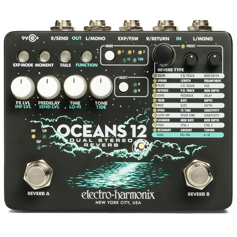 Electro Harmonix Oceans 12 Reverb Pedal