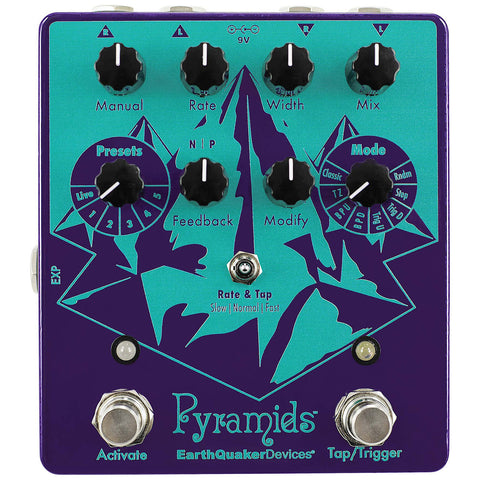 EarthQuaker Devices Pyramids Stereo Flanger Effect Pedal