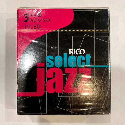 New Old Stock Rico Select Jazz Filed 3 Hard Alto Saxophone Reeds