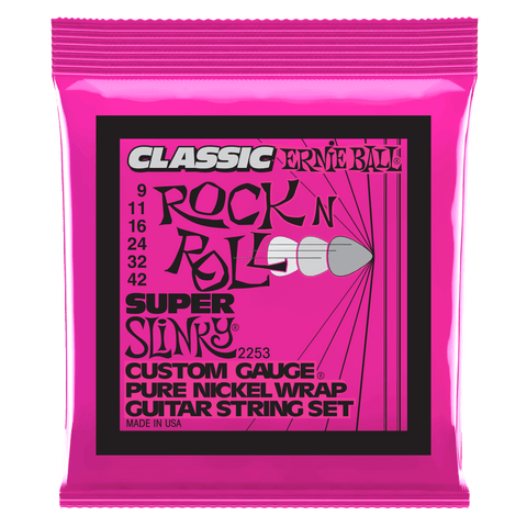 Ernie Ball Classic Rock n Roll Super Slinky Nickel Wrapped Electric Guitar Strings
