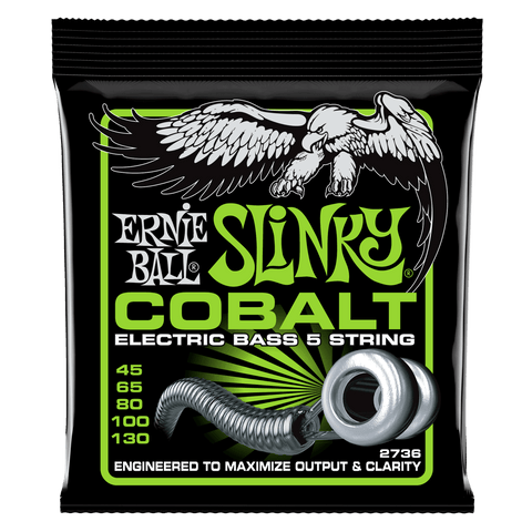 Ernie Ball 5 String Slinky Colbalt Electric Bass Strings