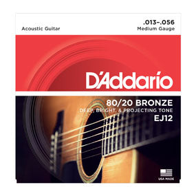 D'Addario EJ12 80/20 Bronze Medium Acoustic Guitar Strings