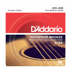 D'Addario EJ24 Phosphor Bronze True Medium Acoustic Guitar Strings