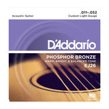 D'Addario EJ26 Phosphor Bronze Custom Light Acoustic Guitar Strings