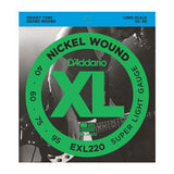 D'Addario EXL220 Nickel Wound Super Light (40-95) Long Scale Electric Bass Strings