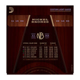 D'Addario NB1152 Nickel Bronze Custom Light Acoustic Guitar Strings