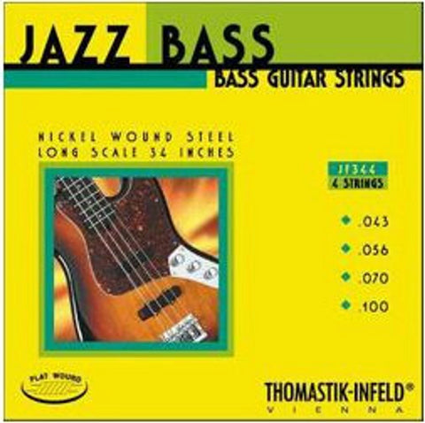 Thomastik-Infeld JF344 Jazz Nickel Flat Wound Round Core Electric Bass Strings Long Scale 43-100